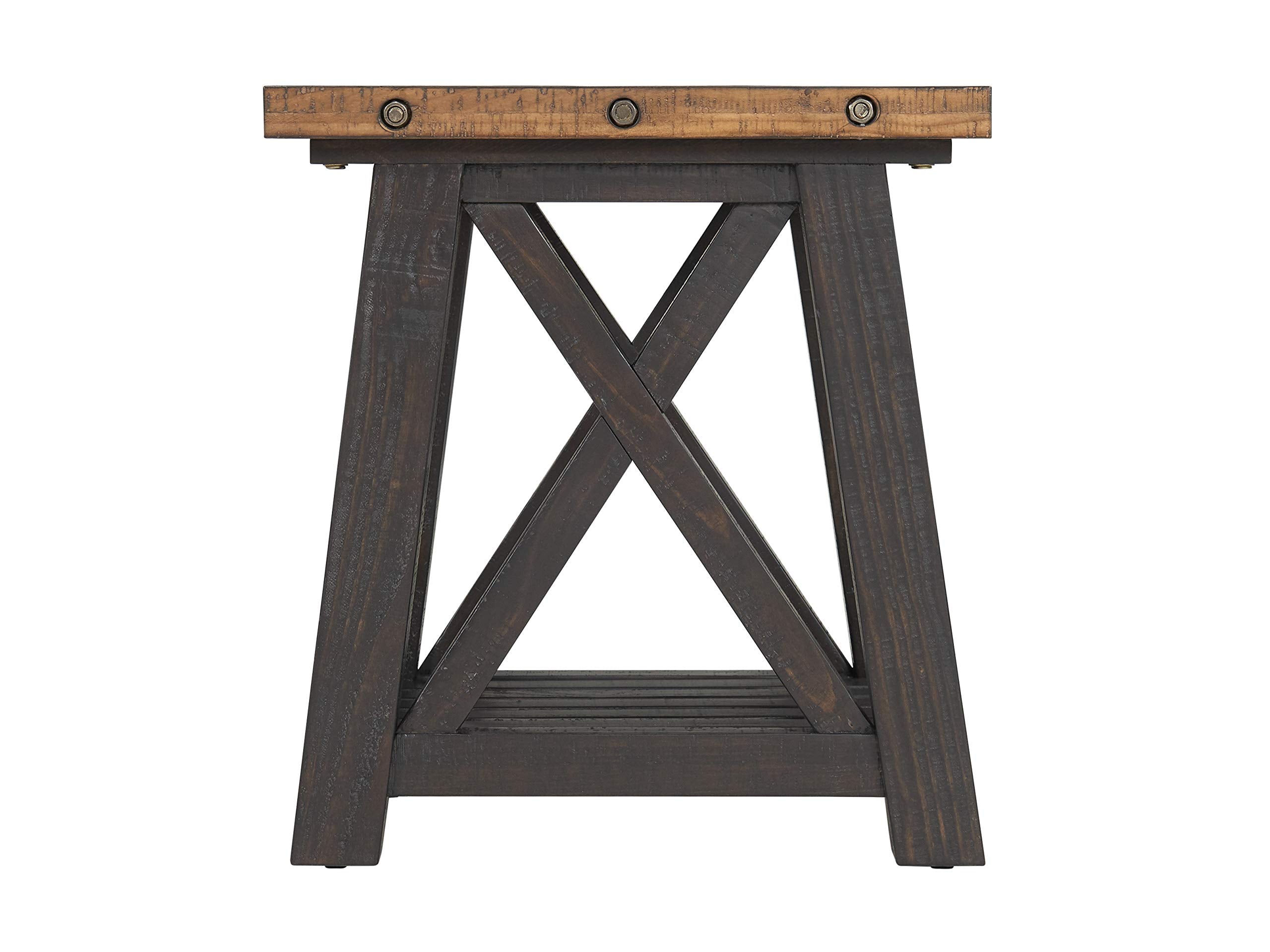 Martin Svensson Home End Table, Black Stain And Natural