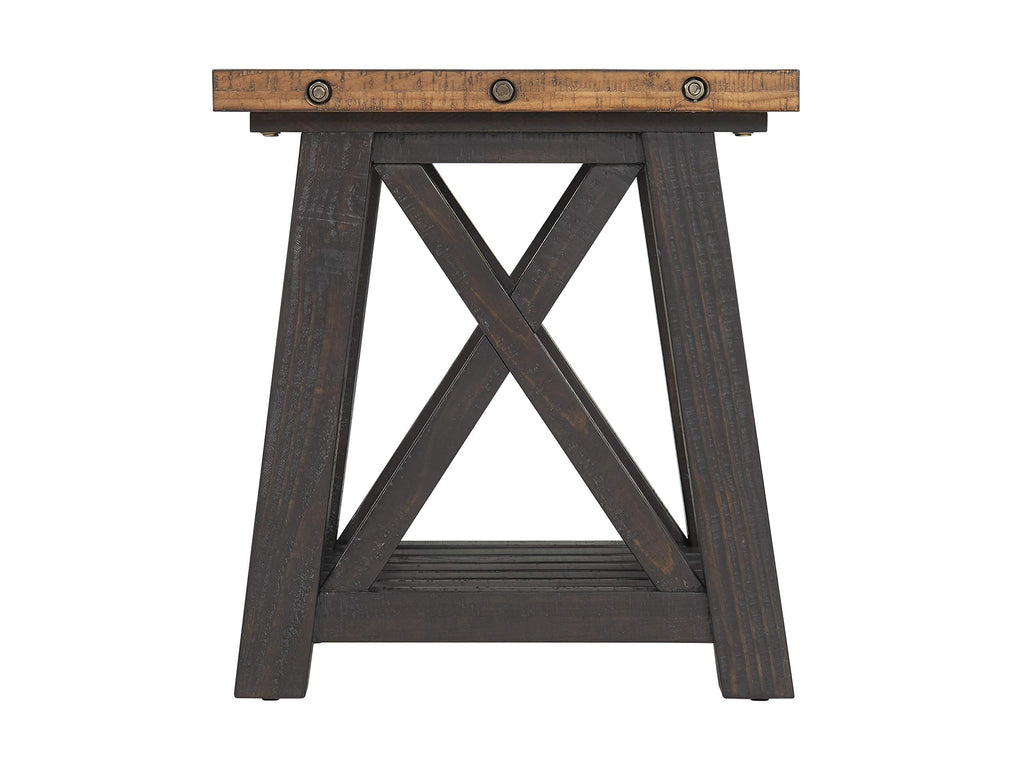 Martin Svensson Home End Table, Black Stain And Natural