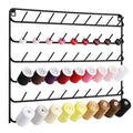 YBING Thread Holder Wall 54 Spools Thread Rack Embroidery Spool Thread Organizer Wall Mounted with Hanging Tools for Quilting Bl
