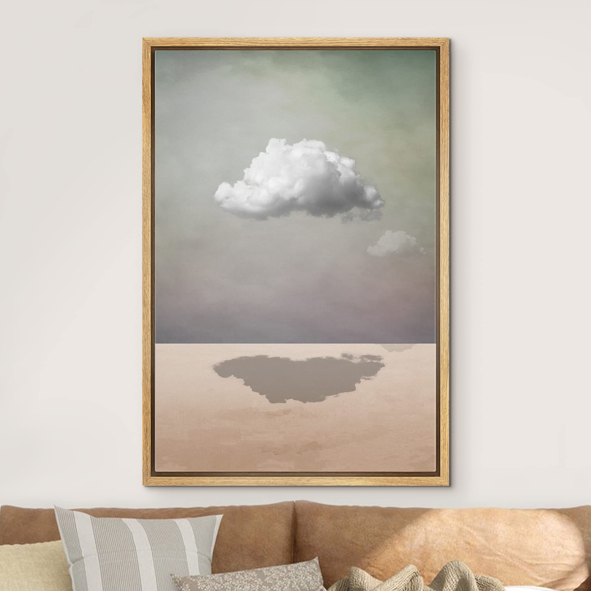 Idea4Wall Framed Canvas Print Wall Art Surreal Storm Cloud Sky Landscape Fantasy & Sci-Fi Abstract Illustrations Modern Art Bohe