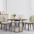Bekrvio Dining Chairs Set of 4 Mid Century Modern Kitchen Chairs Sillas de Comedor Upholstered Armless Dinner Chair Leather Dini