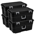 Sterilite Wheeled Footlocker Utility Container with Lids, 22 Gallon, 4Pack
