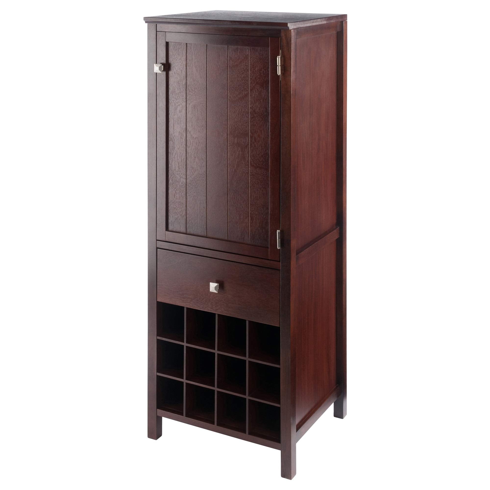 Ergode Wood 3-Pc Brooke Cupboard Set | French Country Charm | Modern Convenience | Solid & Composite Wood | Walnut Finish | Assembly Required (94412-VV)