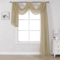 Donren Taupe Window Scarf For Background - Luxury Soft Sheer Scarf Add To Window Curtains For Enhanced Effect (52 By 288 Inch,1