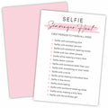 DYIRBIIY Minimalism Birthday Party Game Cards - Selfie Scavenger Hunt - 20 Blush Double-Sided Fill in Style Funny Birthday Party