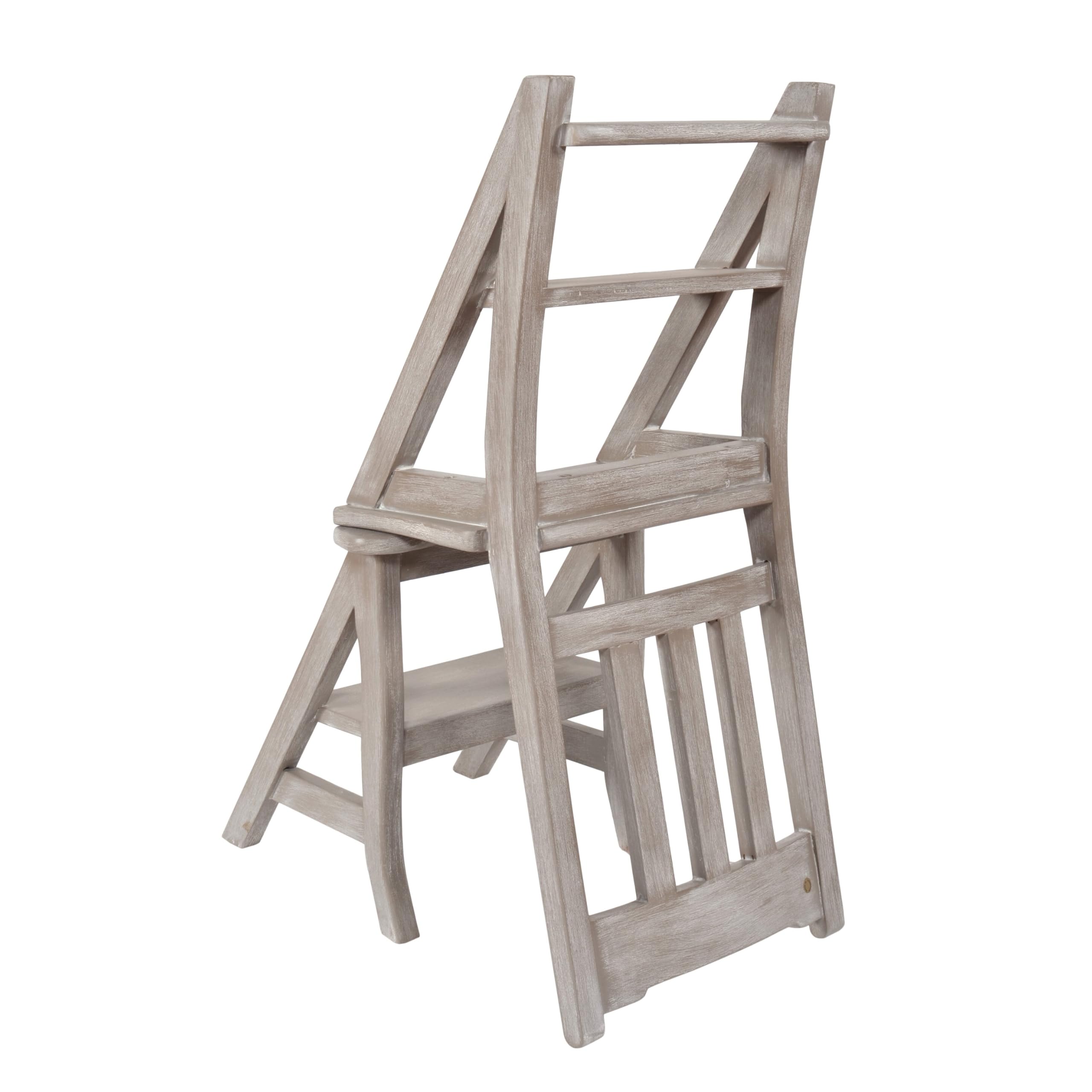 Mystique Gray Library Chair Stepladder