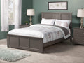 Afi, Madison Full Foundation Bed With Matching Footboard, Grey