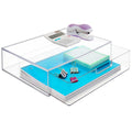 Stori Stax Plastic Stackable Organizer Drawer In Clear | 12.5-Inches Wide | Organize Office Desk Accessories And Sort Letter-Siz