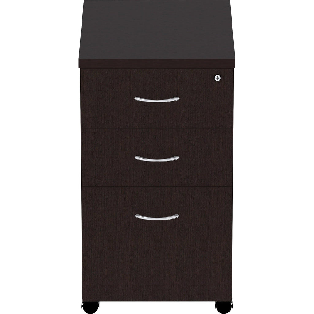 Lorell, Llr18218, Essentials Espresso Laminate Pedestal, 1 Each
