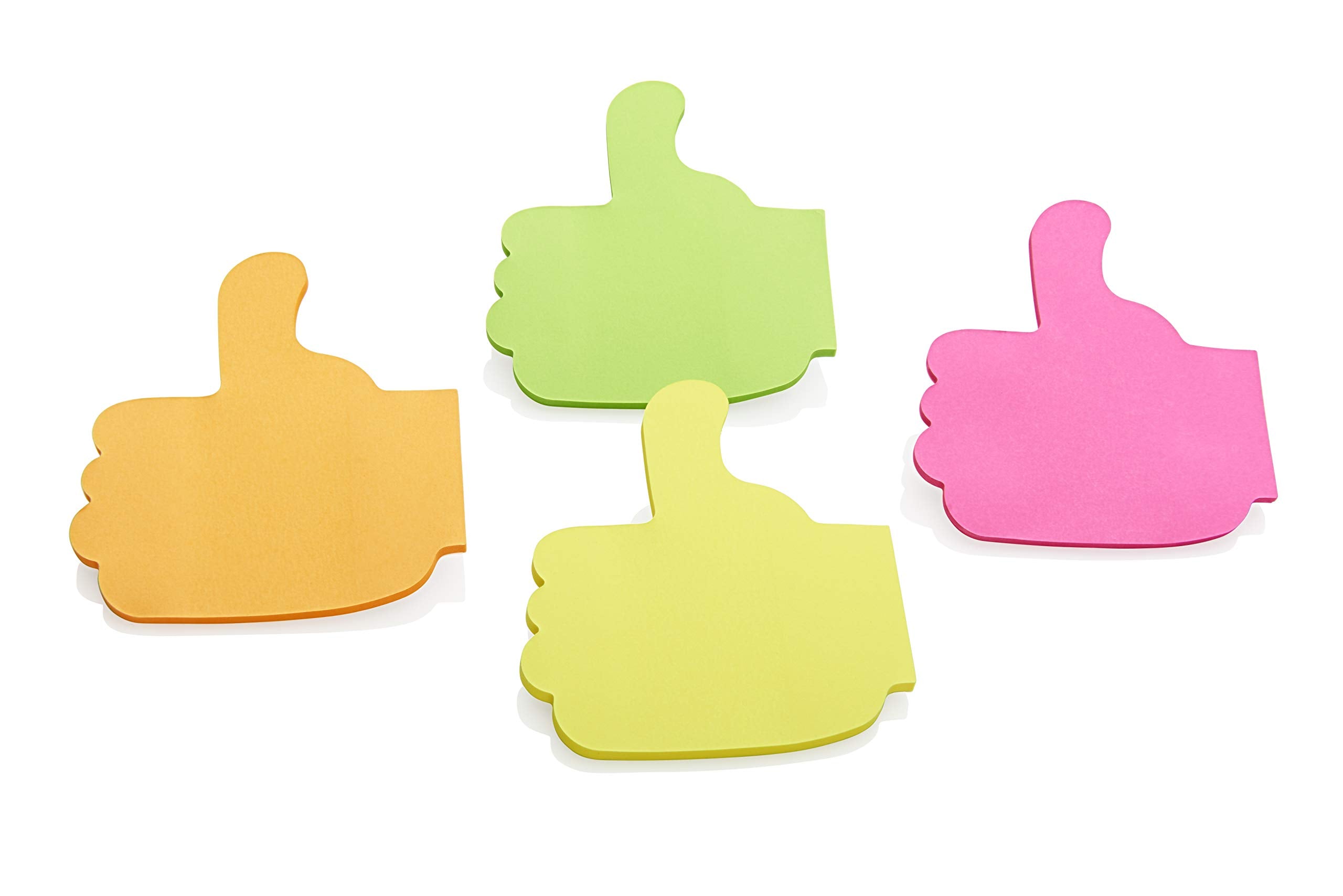 Premier Stationery Stik-Ie Thumbs Up Sticky Notes. 100 Sheets. 4 Assorted Colours.