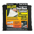 Master Caster Deluxe Seat/Back Cushion w/Memory Foam, 17w x 2 3/4d x 17 1/2h, Black