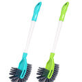 ALOUD CREATIONS 2Pc Super Strong Toilet Cleaning Brush | WC Commode Bathroom Closet Cleaner Brush with Long Handle | Toilet Bowl
