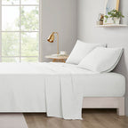 Intelligent Design Microfiber Bed Sheet Set Wrinkle Resistant, Soft Sheets With 12' Pocket, Modern, All Season, Cozy Bedding-Se