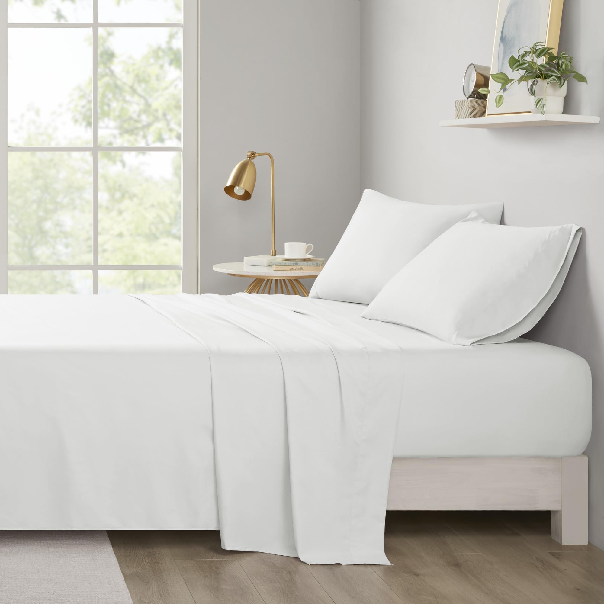 Intelligent Design Microfiber Bed Sheet Set Wrinkle Resistant, Soft Sheets With 12' Pocket, Modern, All Season, Cozy Bedding-Se