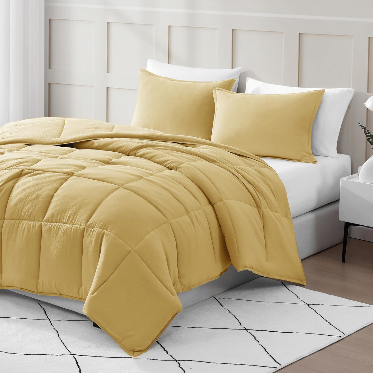 Casa Platino 3Piece Pre-Washed King Size Comforter Set, Cocoon - Bedding Set, Fade Resistant, Super Soft & Cozy, Includes 1 Comf