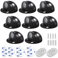 Magnetic Door Stoppers(8 Pack), No Drill Door Stops Magnetic Floor Mount Door Stopper, Self Adhesive, Stainless Steel Magnet Doo