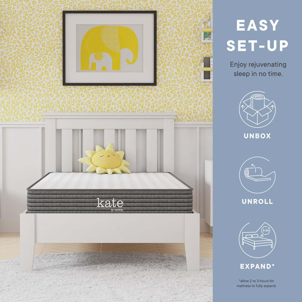 Modway Kate 6    Twin Innerspring Mattress - Firm 6 Inch Twin Innerspring Mattress- 10-Year Warranty