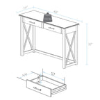 Casual Home Bay View Console Table-Black