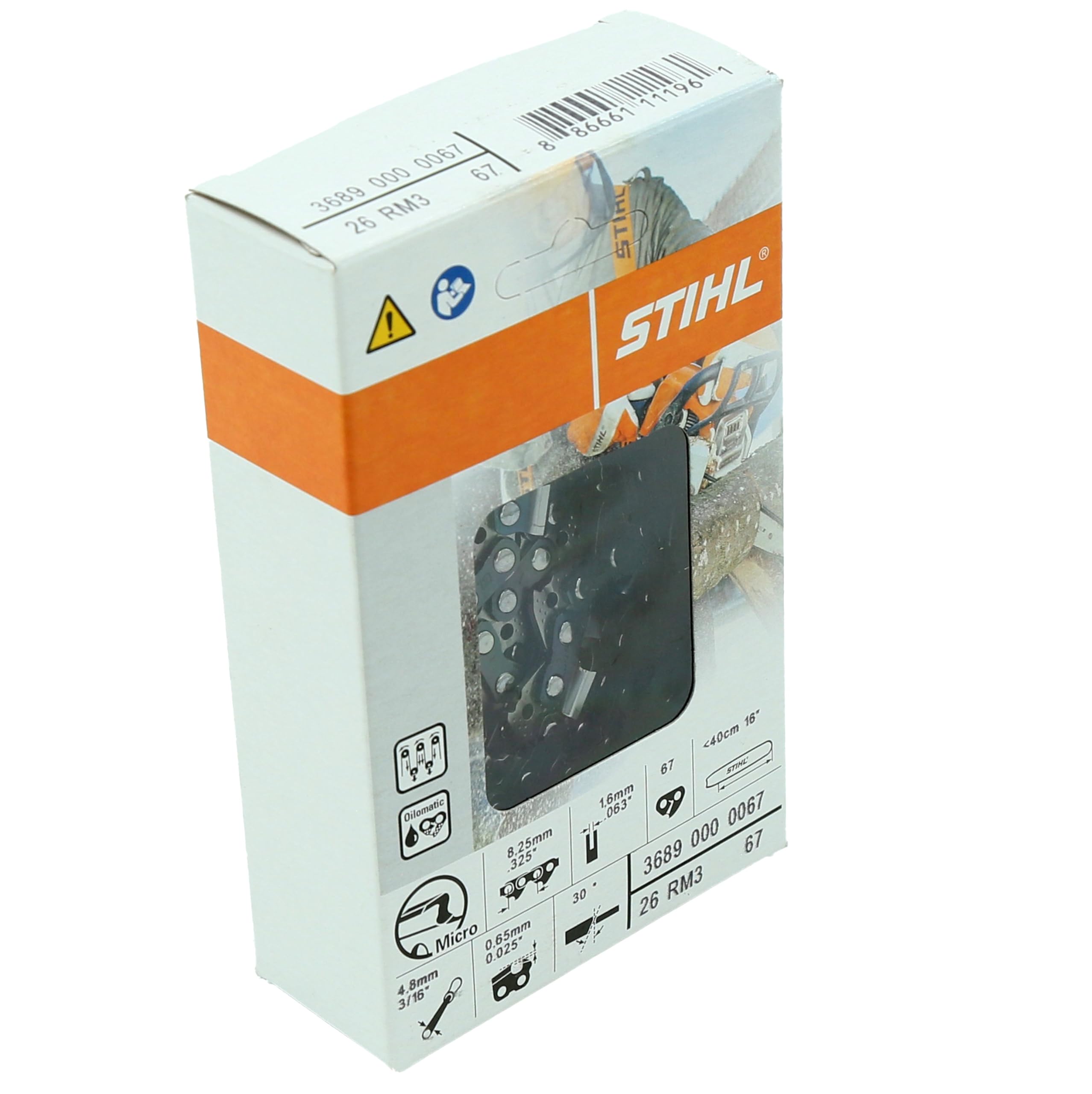 Stihl 26Rm3-67 Oilomatic Rapid Micro 3 Saw Chain, 16'