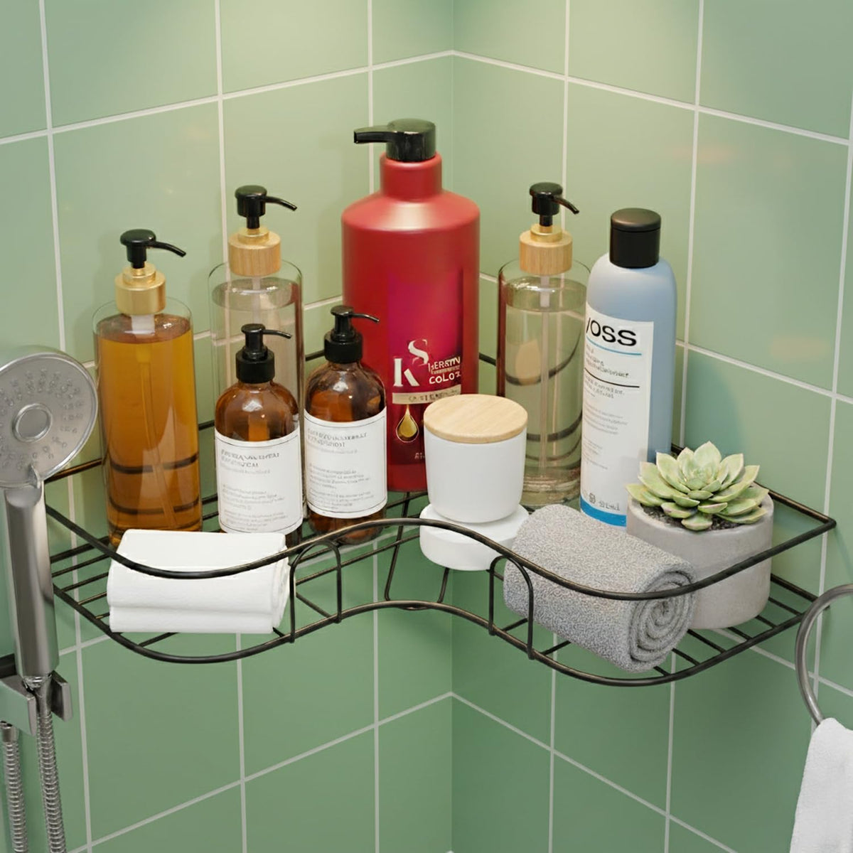 WonderStand Caddy (Set of 1) | SelfAdhesive Bathroom Shelf Rack for Corner Walls | Shelf Rack for Home Storage Accessories & Or