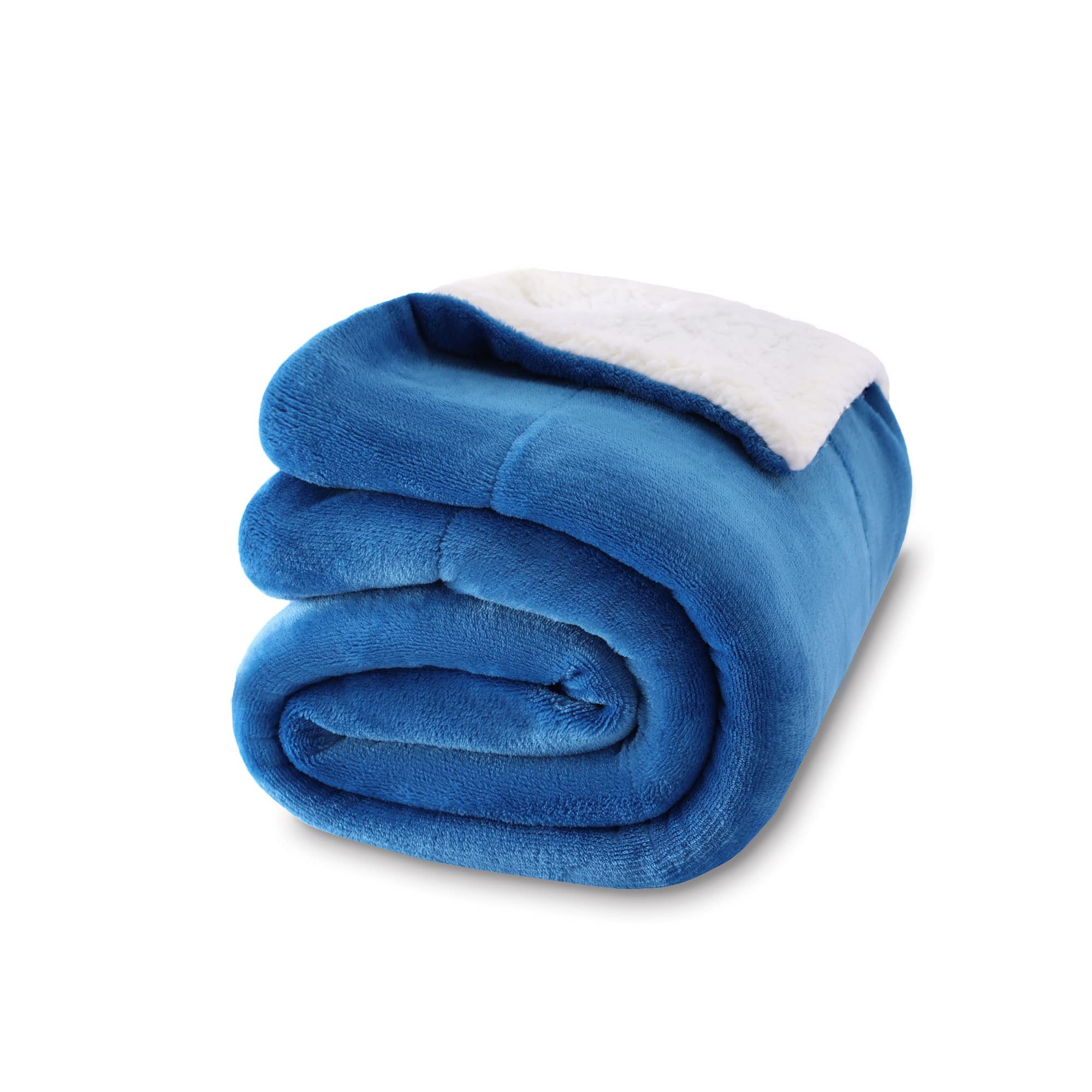 Nanpiper Baby Sherpa Blanket,Warm Toddler Throw Blanket,Soft Newborn Fleece Blanket For Winter (Princess Blue,30X40 Inches)