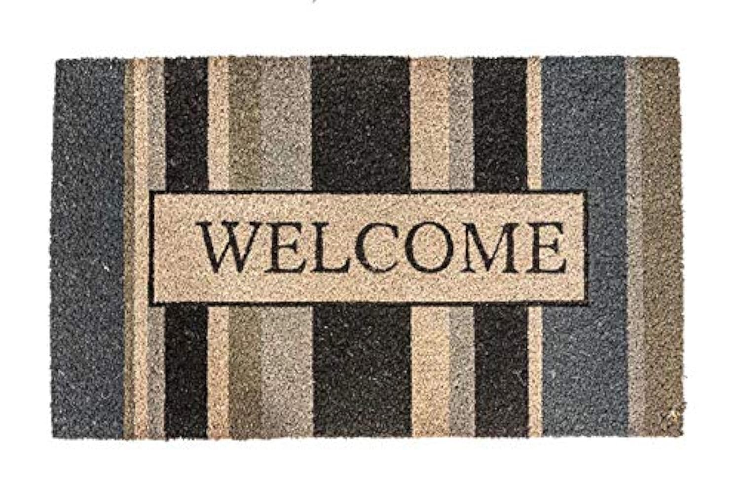 Notrax, Welcome Gray, Vinyl-Backed Natural Coir Doormat, Entry Mat For Indoor Or Outdoor Use, 18'X30', C12 (C12S1830Wg)