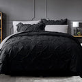 Jollyvogue Black/Gray Bed In A Bag Comforter Set For Bedroom, Pintuck Twin Size Comforter Sets 5 Pieces, Bedding Comforter Sets