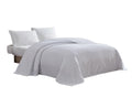 Beatrice Home Fashions Channel Chenille Bedspread, Twin, White