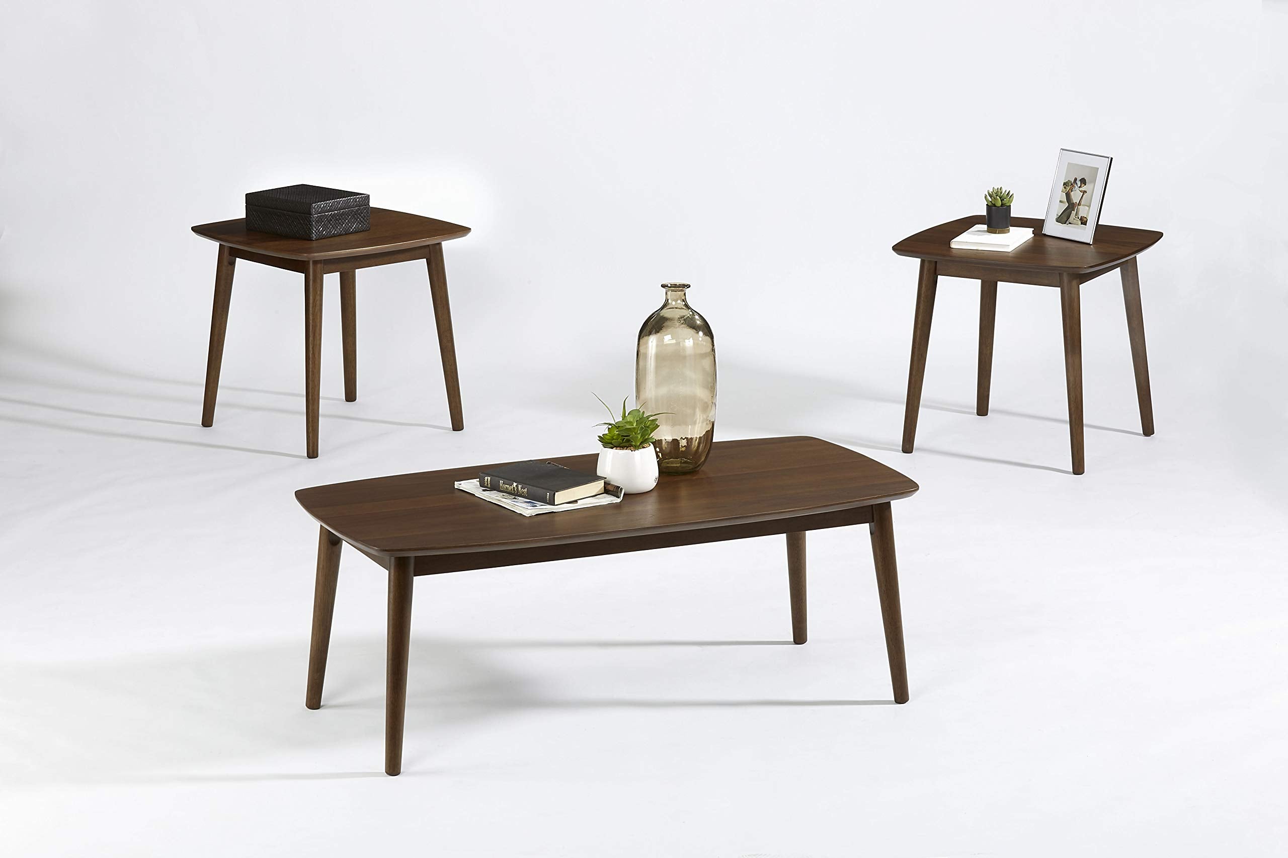Progressive Furniture Zen 3 Pack-Cocktail & 2 End Tables, Walnut