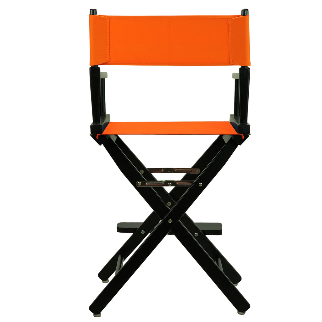 Casual Home 24" Director'S Chair Black Frame-With Tangerine Canvas, Counter Height