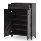 Baxton Studio Harding Shoe-Storage Cabinet, Espresso