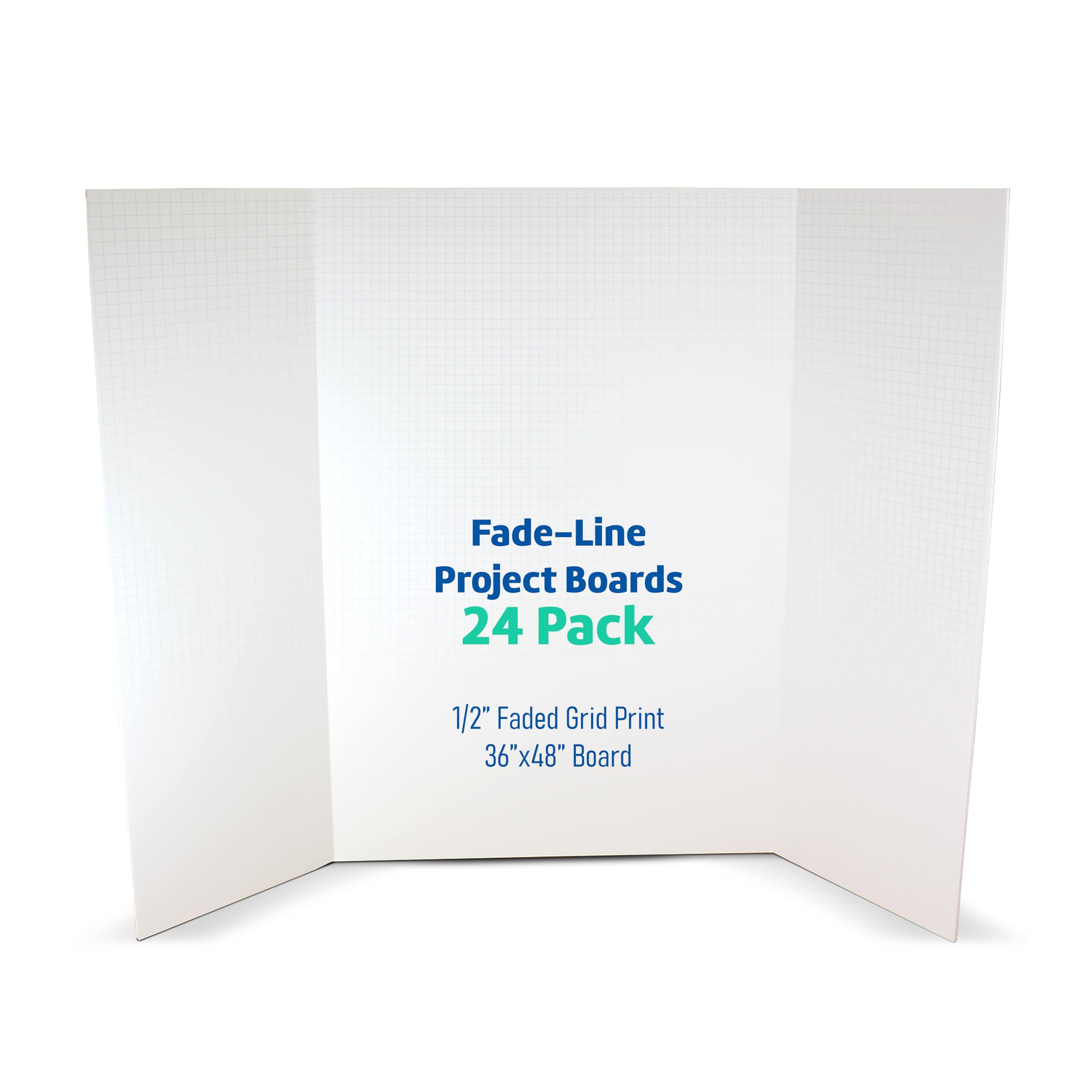 36 X 48 Fade-Line White Foam Project Board, 1/2 Grid, Pack Of 24