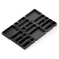 SpaceAid 21-Piece Bamboo Drawer Organizer Storage Boxes Set, Wood Tray Junk Drawer Organizers Multi-Use Divider Bins for Kitchen