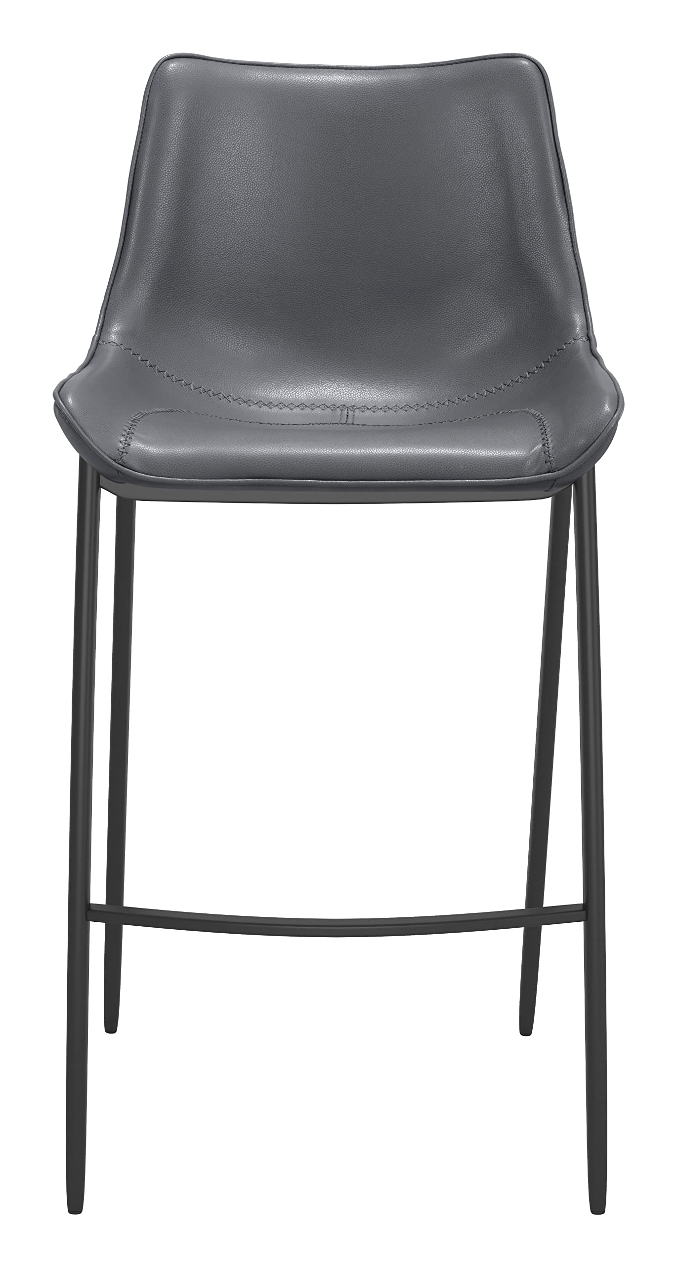 Zuo Magnus Barstool Dark Gray & Black