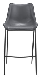 Zuo Magnus Barstool Dark Gray & Black