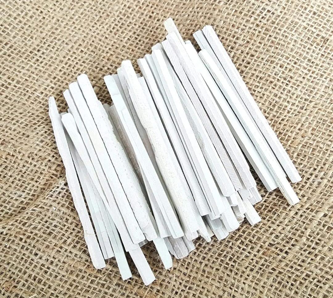 Pack Of 100 (650 Grms) Edible Slate Pencils/Slate Bars White Pencils/Natural Limestone Slate Chalk Pencils/Earthy Goodies Edible