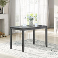 Lumisol Wooden Dining Table, Rectangular Kitchen Table For 4 Persons, Farmhouse Dining Table For Kitchen, Dining Room, Not Inclu