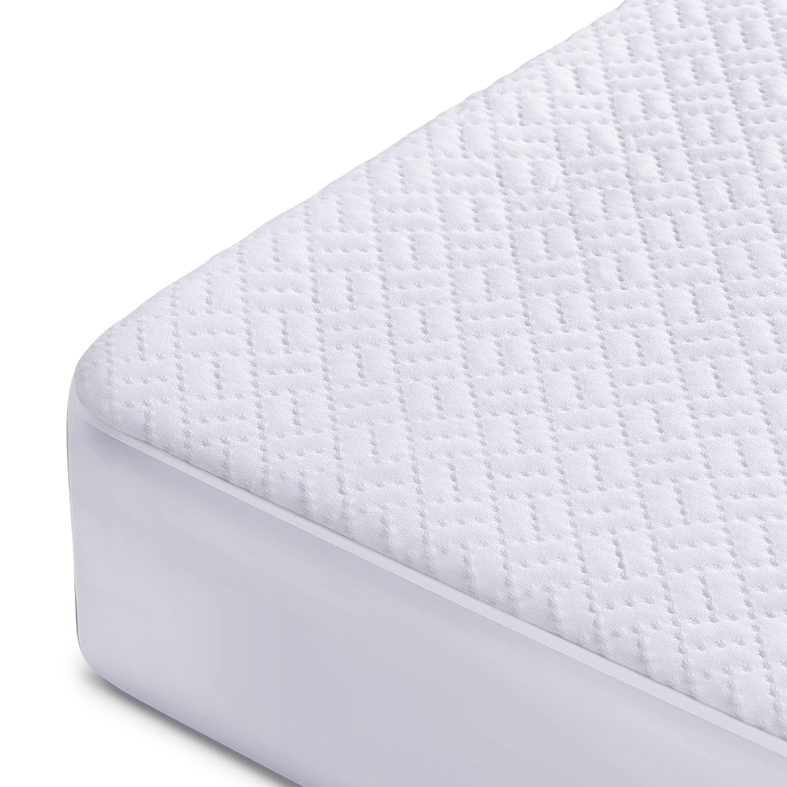 Hanherry 100% Waterproof Mattress Protector Full Size, Mattress Cover 3D Air Fabric Cooling Mattress Pad Cover Smooth Soft Breat