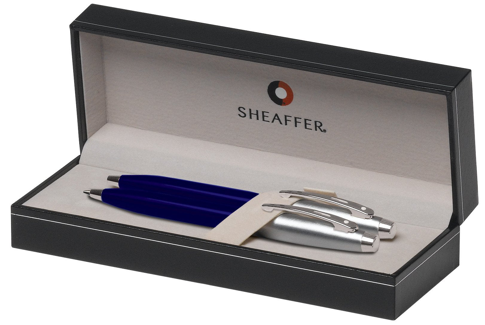 Sheaffer Gift Collection Series Ball Point And Mechanical Pencils Set, Blue Translucent Finish With Satin Chrome Plate Trim (Sh/