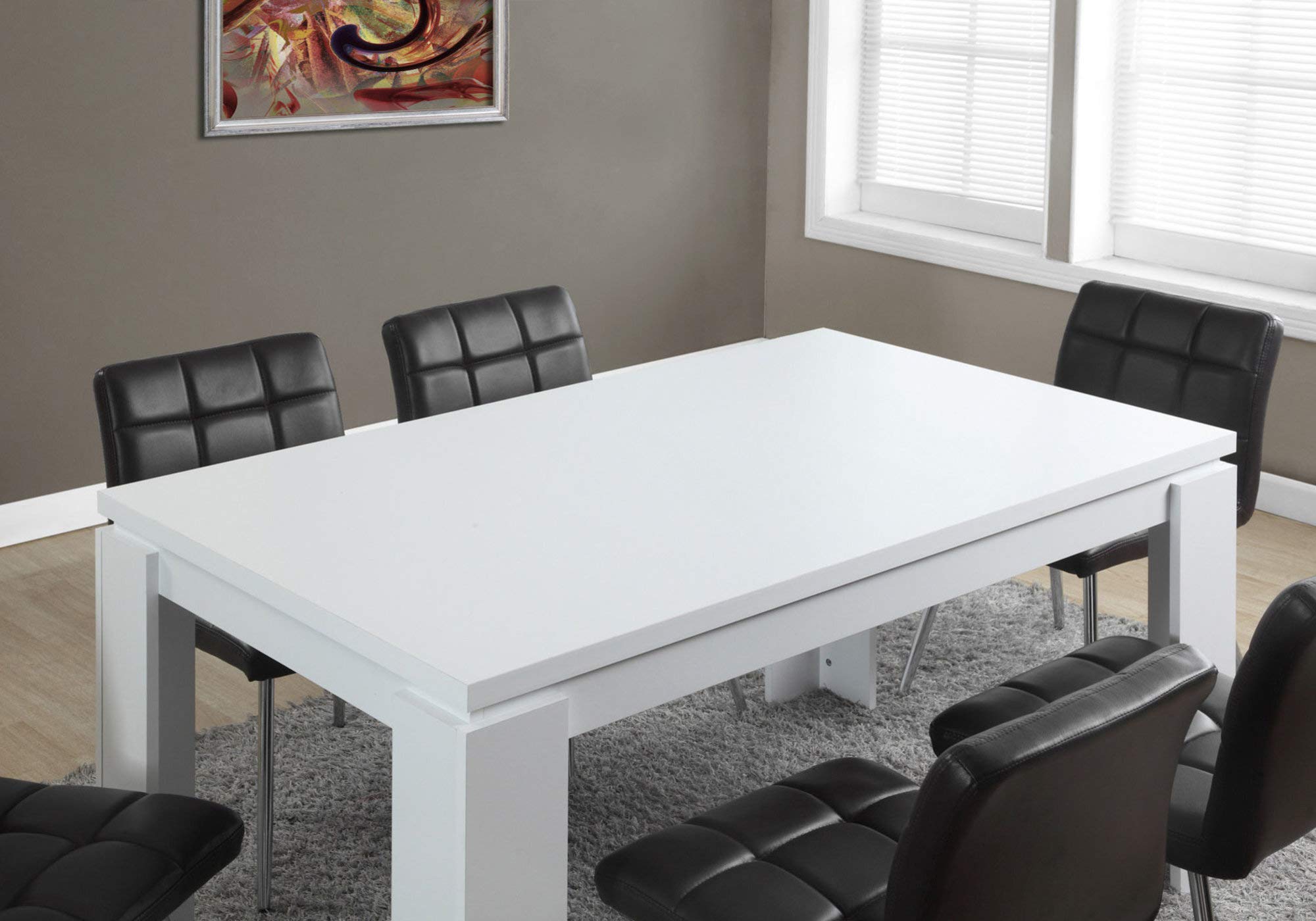 Monarch Specialties , Dining Table, White Hollow-Core, 60&quot;L