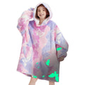 Fiosnow Glow In The Dark Butterfly Blanket Hoodies For Kids 6-13Yr Oversize Wearable Blanket Hoodies For Boys Girls Teens