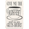 Give Me the Coffee Wood Wall Decor - Funny Coffee Sign for Kitchen, Dining Room, or Office - Give Me the Coffee and No One Gets 