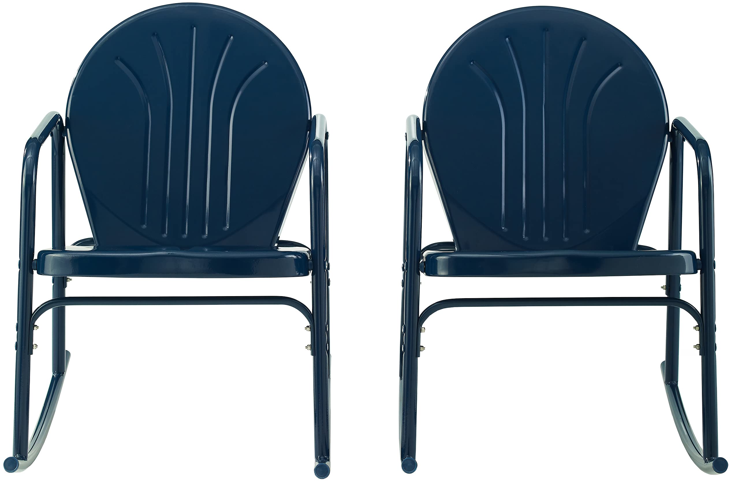 Crosley Furniture Griffith Retro Metal Outdoor Rocking Chairs - Thumbnail 4