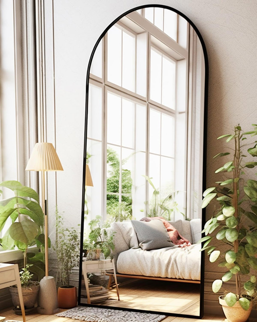 BEVERDY Full Length Mirror, Arched Floor Mirror, 30'' x 71'' Oversized Full Length Mirror, Freestanding, Full Body Mirror, Arch 