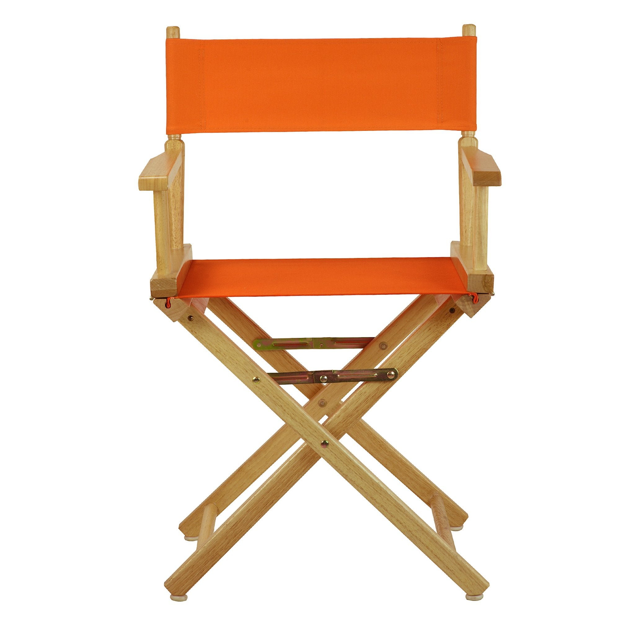 Casual Home 18" Director'S Chair Natural Frame With Tangerine Canvas