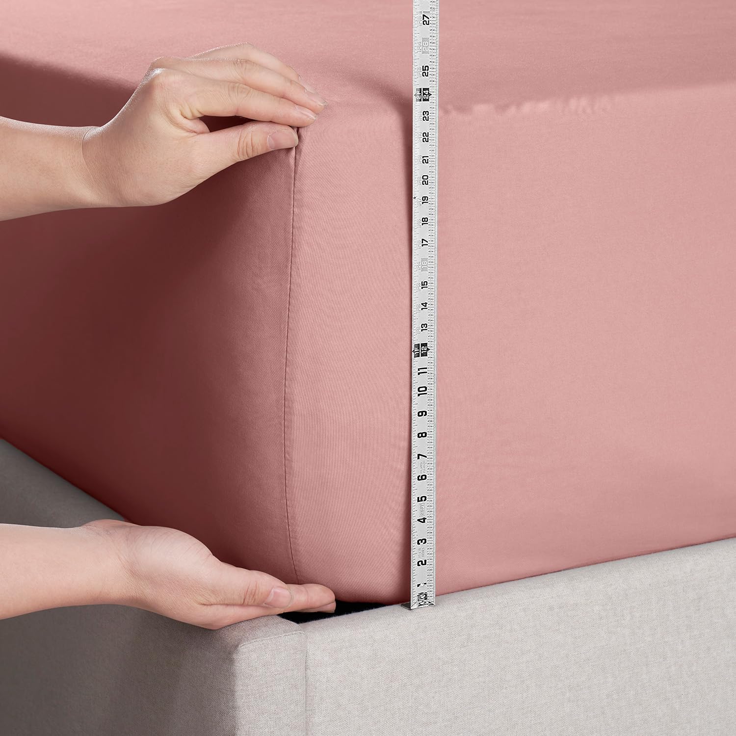 Nestlé Pink Clay California King Fitted Sheet - Extra Deep Pocket Cal King Microfiber Bed Sheet, Ultra Soft - Fits Up To 24 Inch Mattress