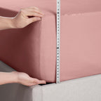 Nestl Pink Clay Twin Fitted Sheet With Extra Deep Pocket, 1800 Microfiber Fabric, Fits Up To 24 Inch Mattress