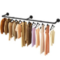 UlSpeed Industrial Pipe Clothing Rack 72.5in, Heavy Duty Detachable Wall Mounted Clothes Rack Iron Garment Rack, Multi-purpose S