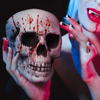 8 Pieces Halloween Skulls Realistic Looking Skulls Human Skeleton Head Skull For Halloween Bar Home Table Decoration (3.1 X 3.5
