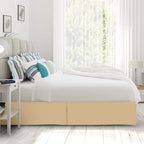 Nestl Gold Twin Xl Bed Skirt - Twin Xl Size Bed Skirt 14 Inch Drop - Brushed Microfiber Bed Skirts - Hotel Quality Pleated Bed Skirt - Shrinkage & Fade Resistant